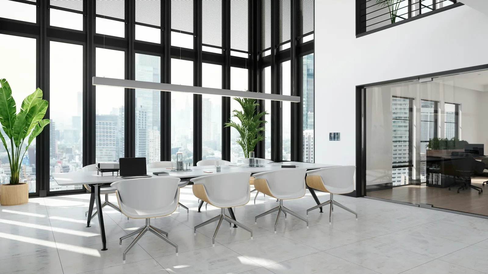 An empty boardroom