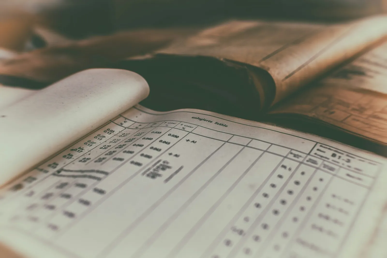 A vintage accounting journal
