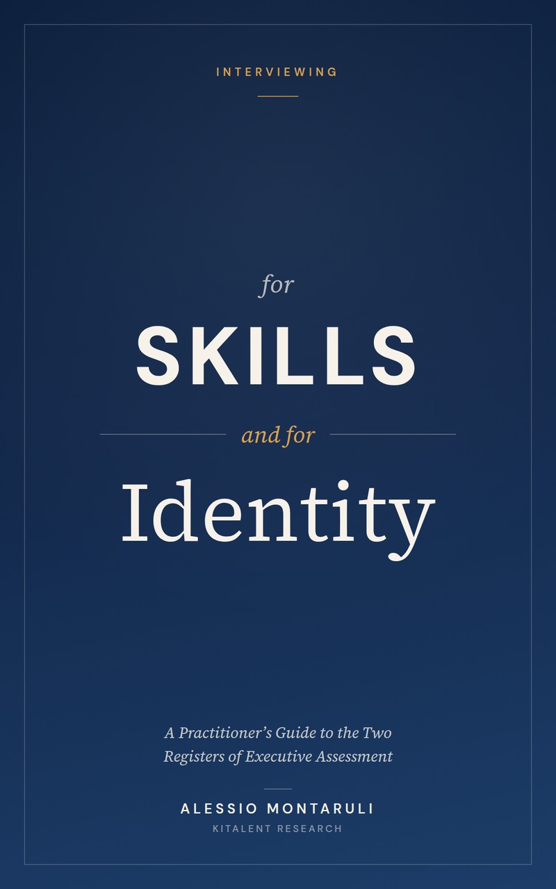 Cover of Interviewing for Skills and for Identity by Alessio Montaruli