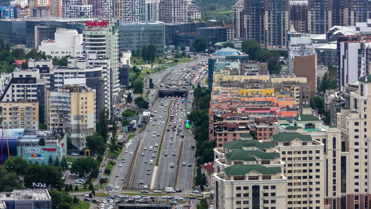 Almaty business district, the commercial and financial capital of Kazakhstan and base for most multinational regional headquarters and search firms